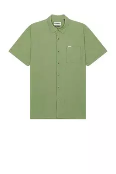Летняя рубашка из хлопчатобумажного хлопка Thermond Barbour, зеленый
