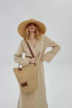 Летняя сумка-сумочка LE SH KA headwear, бежевый