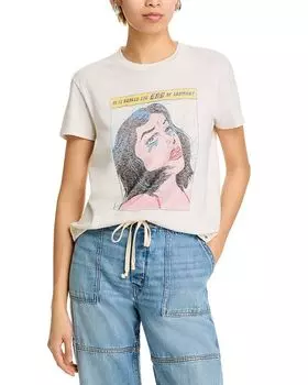 Летняя свободная футболка в стиле 70-х RE/DONE, белый