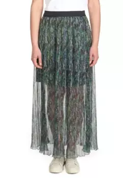 Летняя юбка Le Temps Des Cerises "AYLEEN" с великолепным узором, зеленый