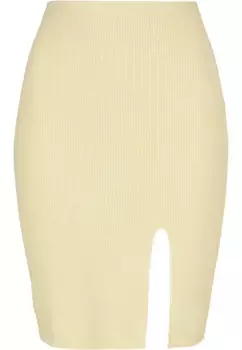 Летняя юбка URBAN CLASSICS " Urban Classics Ladies Rib Knit Юбка" (1 шт.), желтый