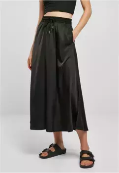Летняя юбка URBAN CLASSICS " Urban Classics Women's Ladies Satin Midi Jacket" (1 шт.), черный