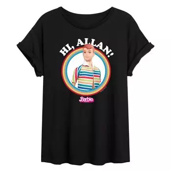 Летящая футболка Barbie The Movie Hi Allan для юниоров Barbie, черный