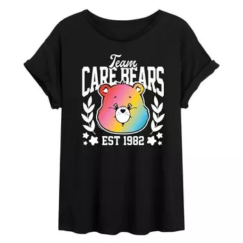 Летящая футболка Care Bears Team Care Bears для юниоров, 1982 год Licensed Character, черный