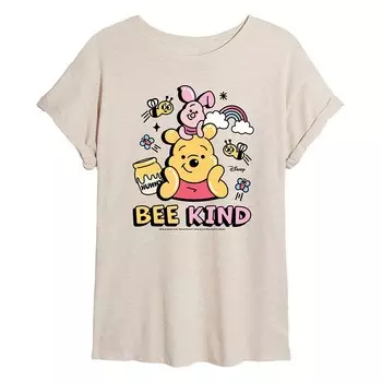 Летящая футболка Disney's Winnie The Pooh Piglet & Pooh Juniors Bee Kind, цвет Beige Khaki
