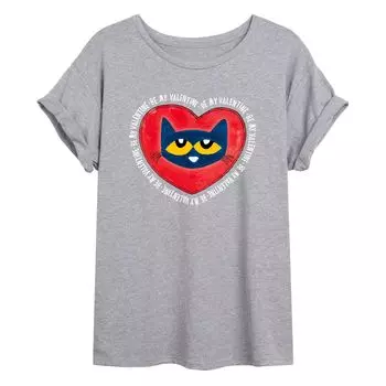 Летящая футболка Pete The Cat Be My Valentine для юниоров Licensed Character