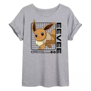 Летящая футболка Pokemon Eevee Stats для юниоров Licensed Character