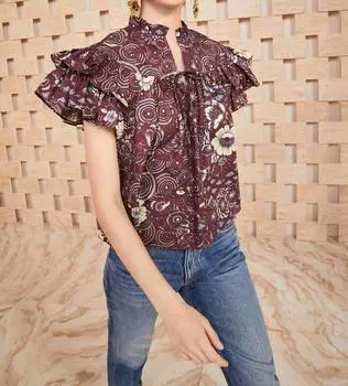 Летти Топ в Гелиотропе Ulla Johnson, цвет heliotrope