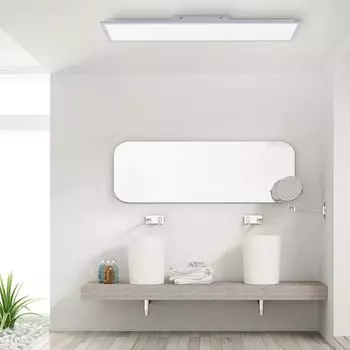 Leuchten Direkt Светодиодный потолочный светильник Flat silver 119,5 x 29,5 см с регулируемой яркостью LeuchtenDirekt, серебро