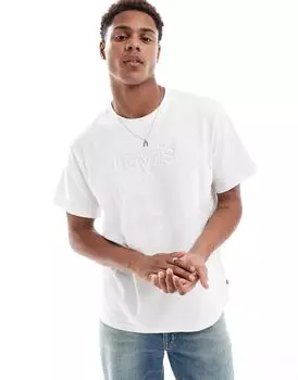 Levi's – белая футболка свободного кроя с логотипом