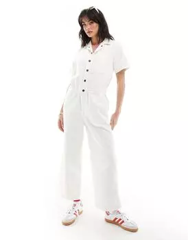 Levi’s — Белый комбинезон с короткими рукавами Levi's