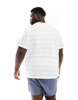 Levi's Big & Tall — кремовая футболка с логотипом и полосатым рисунком