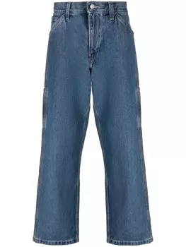 Levi's брюки широкого кроя с нашивками, синий