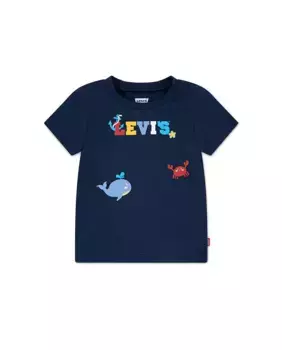Levi's Coastal Critters Logo Baby Boy Футболка, синий