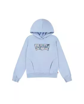 Levi's Цветочная толстовка с капюшоном для девочек, синий