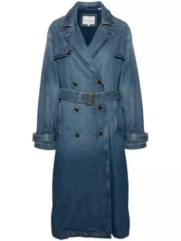 Levi's двубортный тренч, синий