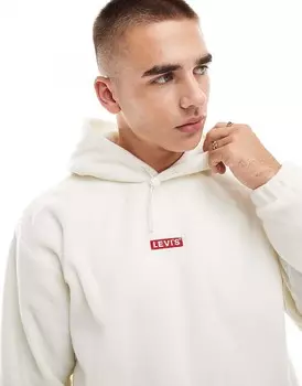 Levi's – флисовая толстовка кремового цвета с капюшоном и логотипом посередине