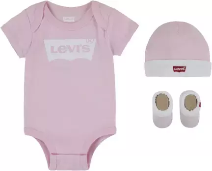 Levi's Kids Body "Подарочный набор для новорожденных" (набор из 3 предметов), BABY унисекс, розовый