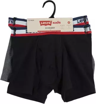 Levi's Kids боксеры "SPORTSWEAR LOGO BOXER BRIEF" (2 шт.), для МАЛЬЧИКОВ, черный