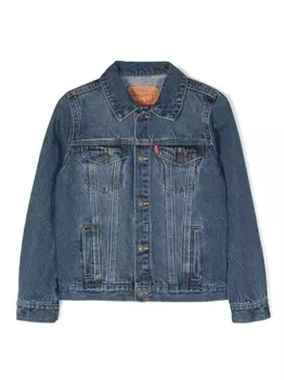 Levi's Kids джинсовая куртка с нашивкой-логотипом, синий