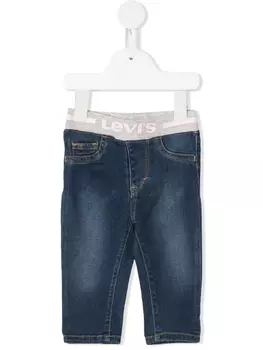 Levi's Kids джинсы с эластичным поясом и логотипом, синий