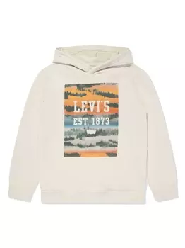 Levi's Kids худи Landscape Box с логотипом, нейтральный цвет