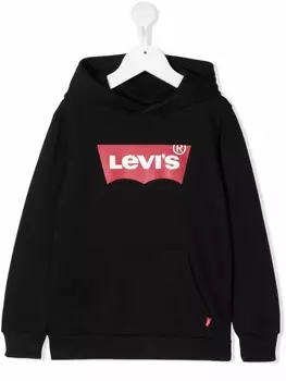 Levi's Kids худи оверсайз с логотипом, черный