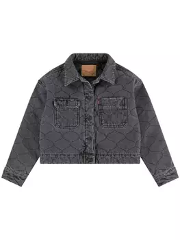 Levi's Kids стеганая джинсовая куртка, черный