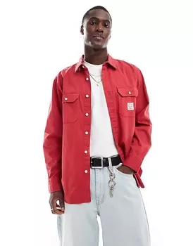 Levi's – классическая красная рабочая рубашка из твила