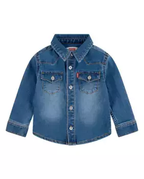 Levi's My First Barstow Рубашка для мальчиков, синий