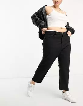 Levi's Plus – 501 – черные джинсы с более короткими прямыми штанинами