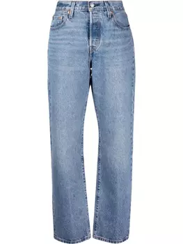 Levi's прямые джинсы с завышенной талией, синий