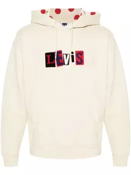 Levi's скейт-толстовка с капюшоном, нейтральный цвет