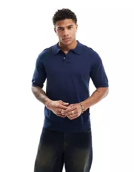 Levi's – темно-синяя трикотажная рубашка-поло с короткими рукавами