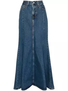 Levi's юбка макси с логотипом, синий
