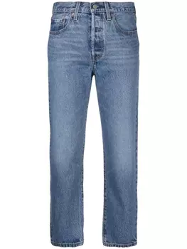 Levi's укороченные джинсы 501® прямого кроя, синий