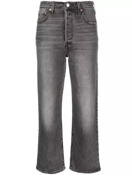 Levi's укороченные джинсы Ribcage прямого кроя, серый