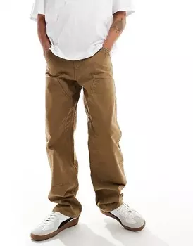 Levi's Workwear – 565 – Коричневые свободные джинсы с отстрочками на коленях