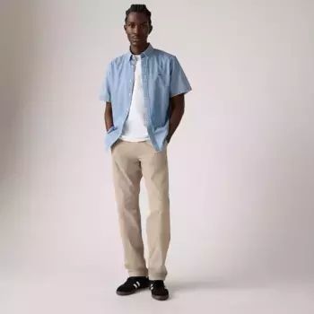 Levi's XX Chino Authentic свободные легкие твиловые мужские брюки, цвет Vintage Khaki - White