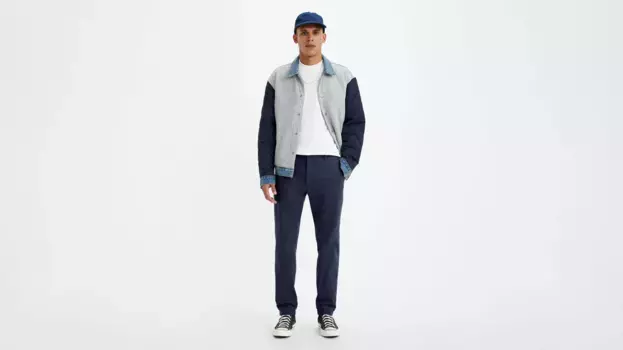 Levi's xx чиносы стандартного зауженного кроя мужские брюки, цвет Baltic Navy Garment Dye - Blue