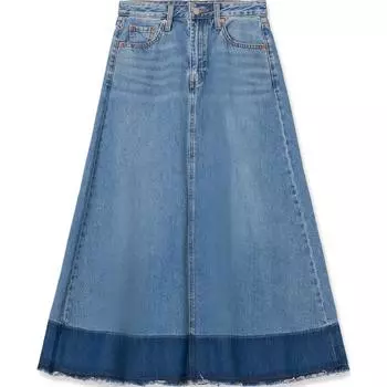 Levis Длинная женская юбка Levi's Denim синего цвета