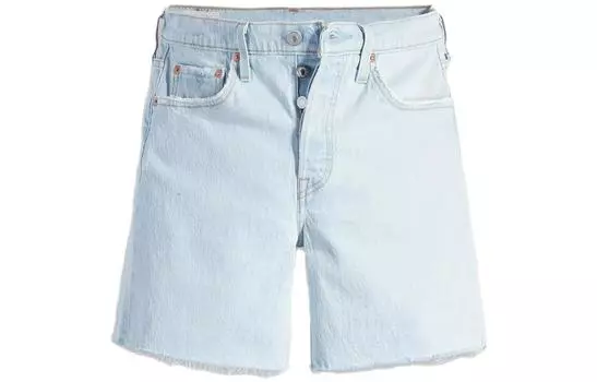 Levis Джинсовые шорты женские, белые, синие