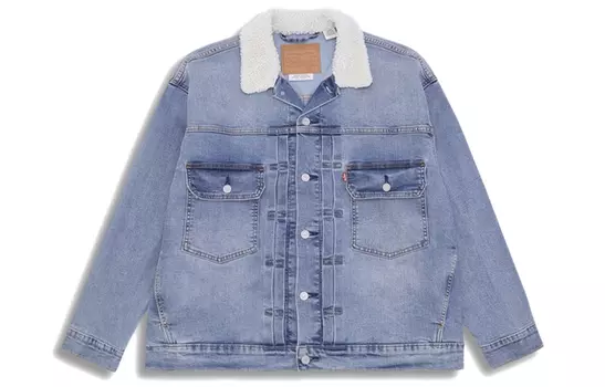 Levis Мужская бархатная куртка, ЦветочныйПряжаСиний