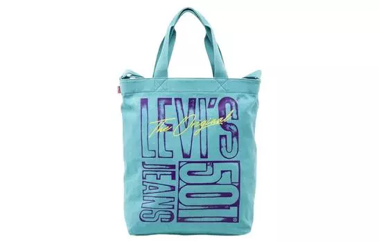 Levis Сумка через плечо Levi's Cotton Handbag, обычная мужская, светло-бирюзового цвета