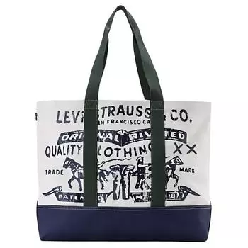 Levis Сумка-шоппер Levi's Cotton Patchwork Canvas Tote Bag Bag унисекс белого цвета