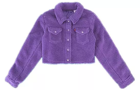 Levis Укороченные пальто женское фиолетовые