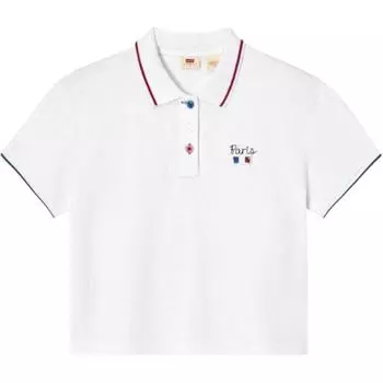 Levis Женская рубашка-поло Levi's SS24 Paris Limited Capsule Series, белая