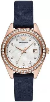 Лев женские часы AR11448 Emporio Armani, синий