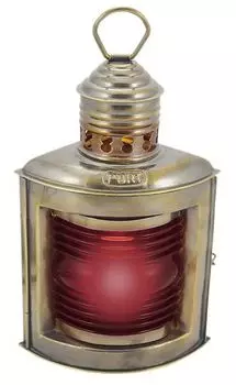 Левый фонарь, электрический габаритный фонарь, левый корабельный фонарь, красный, старая латунь Linoows