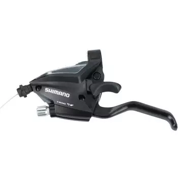 Левый рычаг тормоза/переключения передач Shimano V-Brake ST-EF500 1800 мм 3V, черный / черный / серый